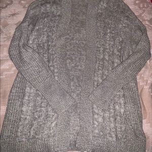 Old Navy Cream/Gray Oversized Cardigan